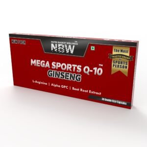 NBW MEGA SPORTS Q-10 Plus GINSENG | L-Arginine | Alpha GPC | Beet Root Extract